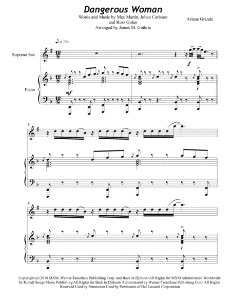 Dangerous Woman (arr. James M. Guthrie)