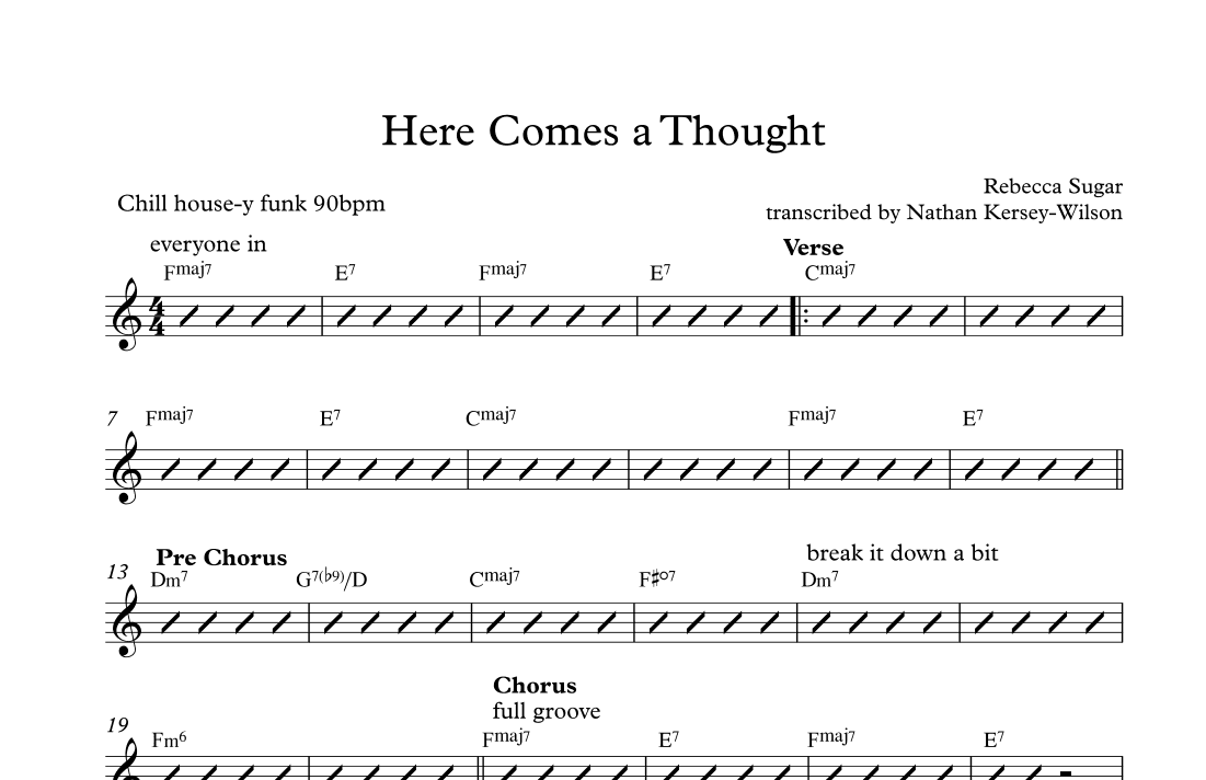 Here Comes A Thought (arr. Nathan Kersey-Wilson)