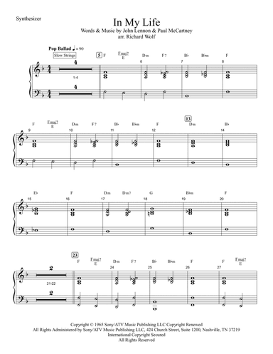 In My Life (arr. Richard Wolf)