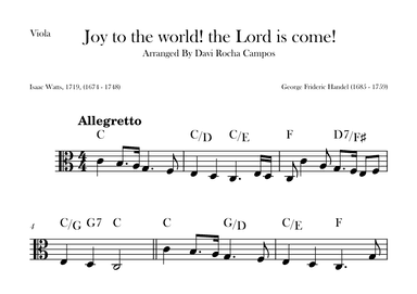 Joy to the world! the Lord is come! (arr. Davi Rocha Campos)
