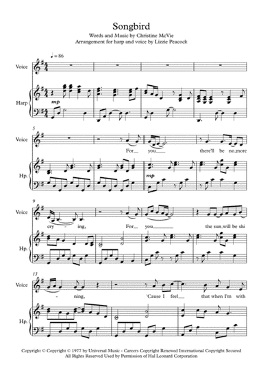 Songbird (arr. Lizzie Peacock)