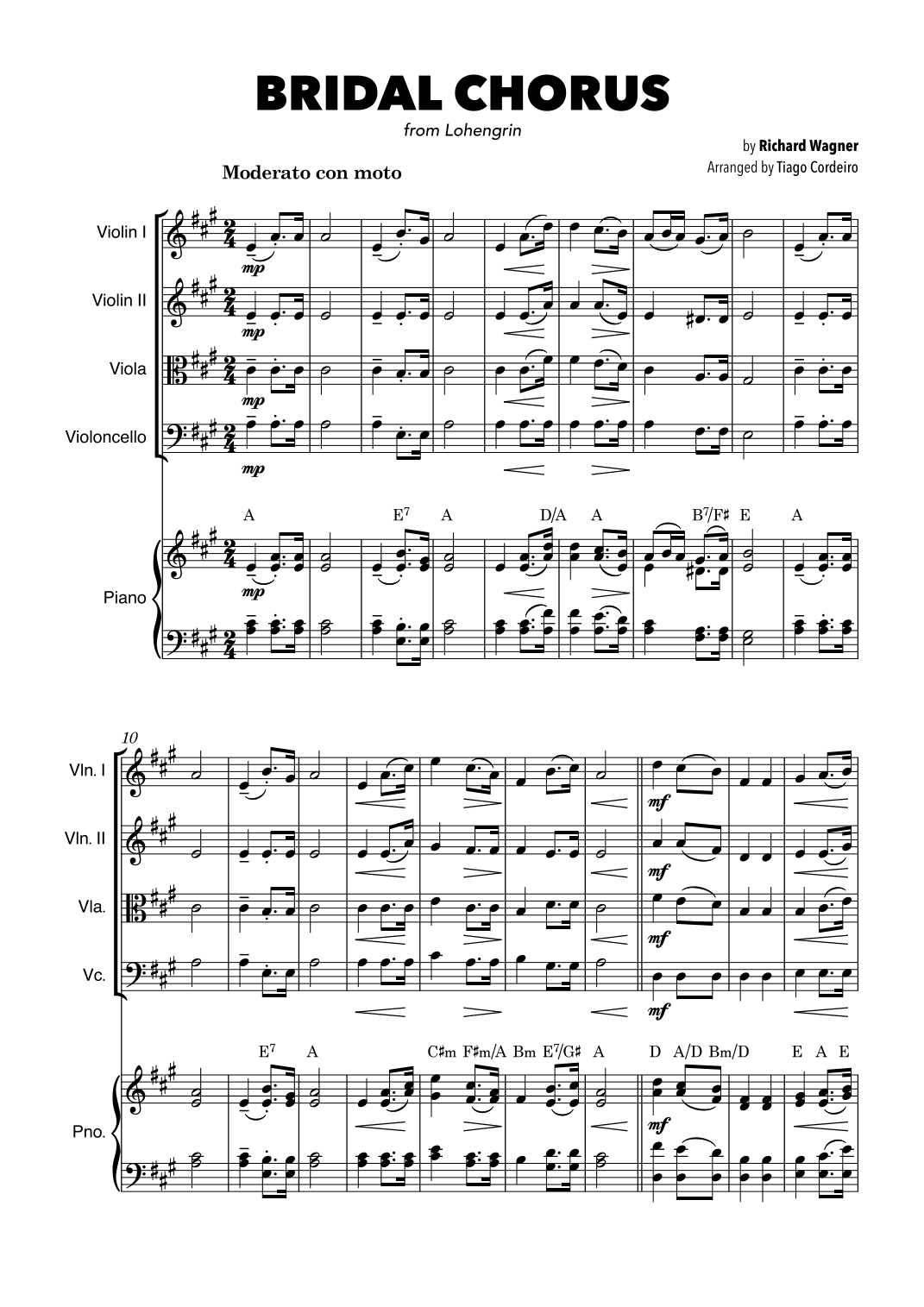 Bridal Chorus (arr. Tiago Cordeiro)