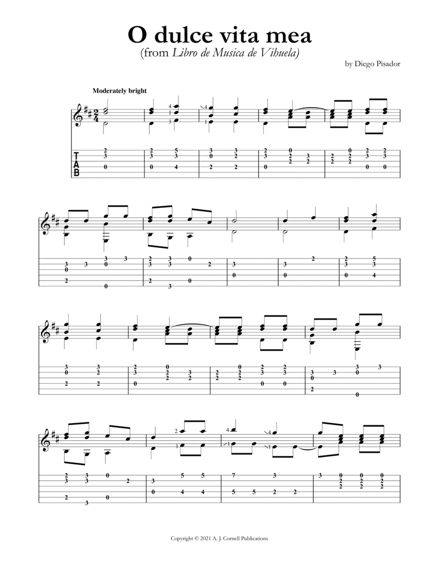 O dulce vita mea (arr. Mark Phillips)