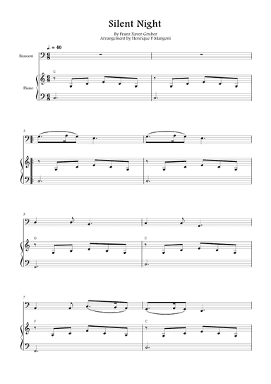 Silent Night (Stille Nacht) (arr. Henrique F Mangoni)