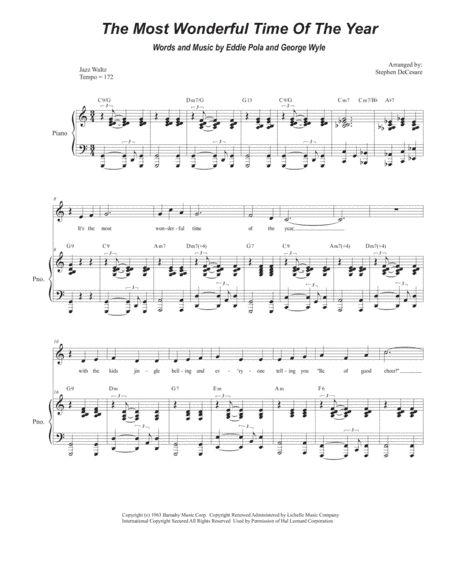 The Most Wonderful Time Of The Year (arr. Stephen DeCesare)