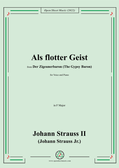 Johann Strauss II-Als flotter Geist,in F Major (arr. OSM Press)