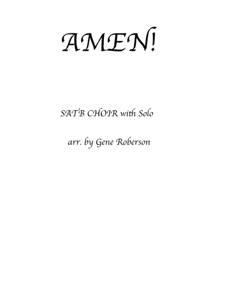 Amen Choir and soloist Christmas Carol (arr. Gene Roberson)