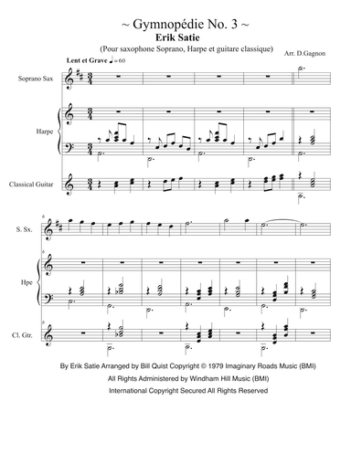 Gymnopedie No.3 (arr. D. Gagnon)