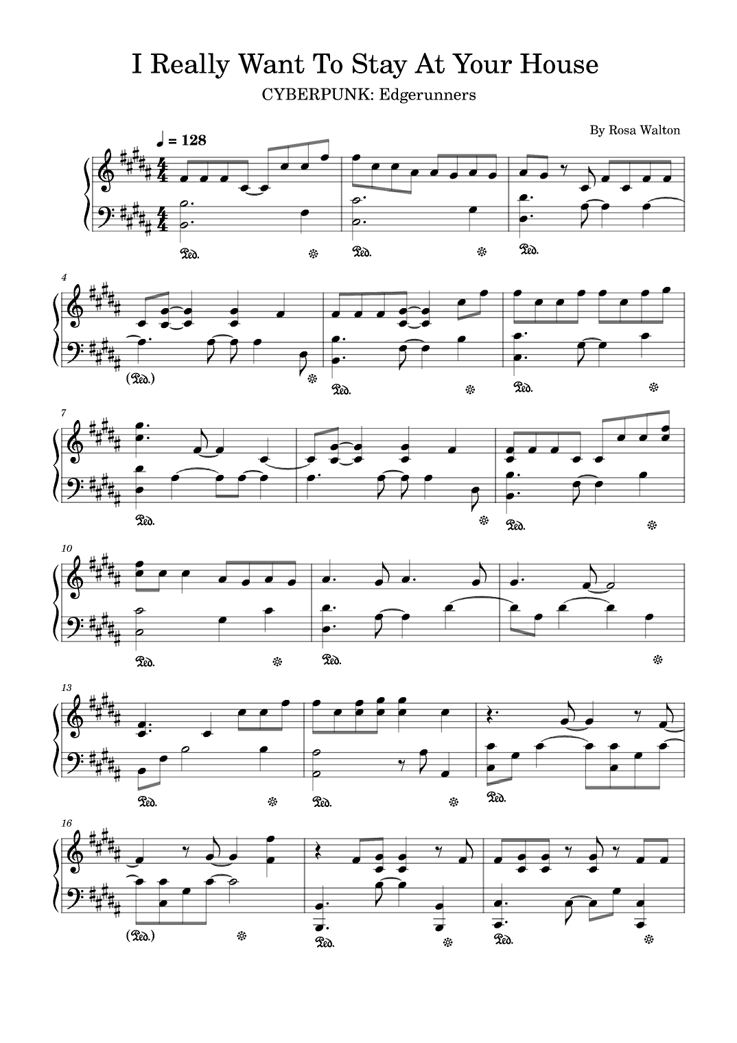 I Really Want To Stay At Your House (arr. poon)