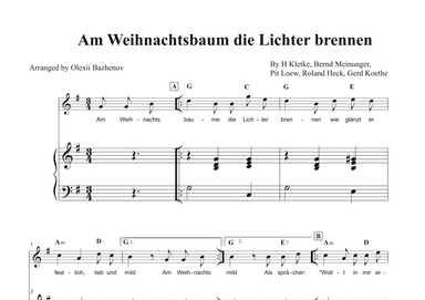 Am Weihnachtsbaum Die Lichter Brennen (arr. Arranged by Oleksii Bazhenov)