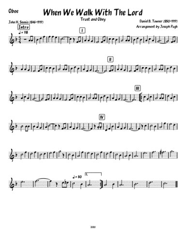 When We Walk With The Lord (Woodwind Quartet) (arr. Joseph Pugh)