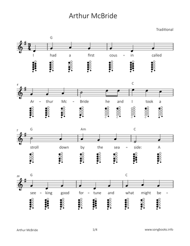 Arthur McBride (arr. songbooks.info)