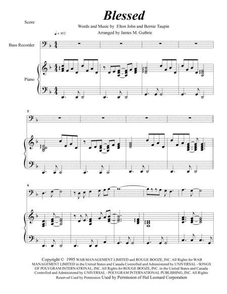 Blessed (arr. James M. Guthrie)