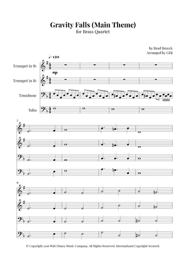 Gravity Falls (main Theme) (arr. GDJ)
