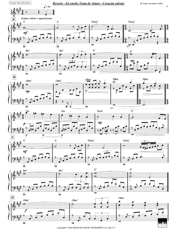 Reverie Ensueno (arr. juan carlos esteve / Gran Coda)