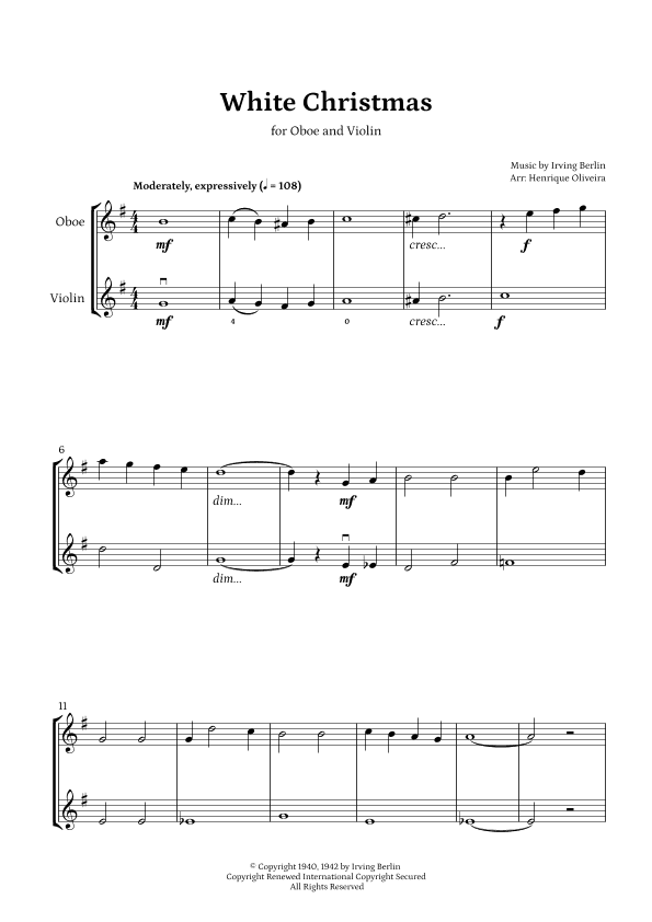 White Christmas (arr. Henrique Oliveira)
