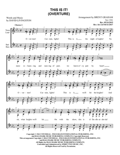 This Is It! (arr. Brent Graham)