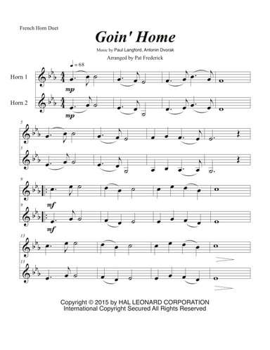 Goin' Home (arr. P. R. Frederick)