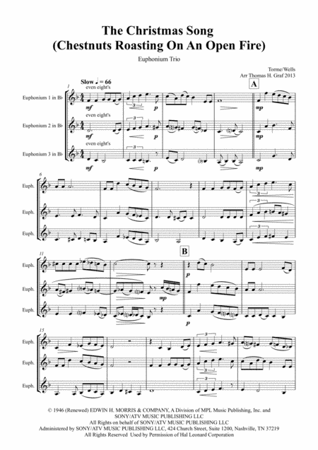 The Christmas Song (chestnuts Roasting On An Open Fire) (arr. Thomas Graf)