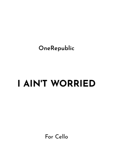 I Ain't Worried (arr. Jireh J.)