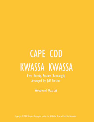 Cape Cod Kwassa Kwassa (arr. Jeff Tincher)