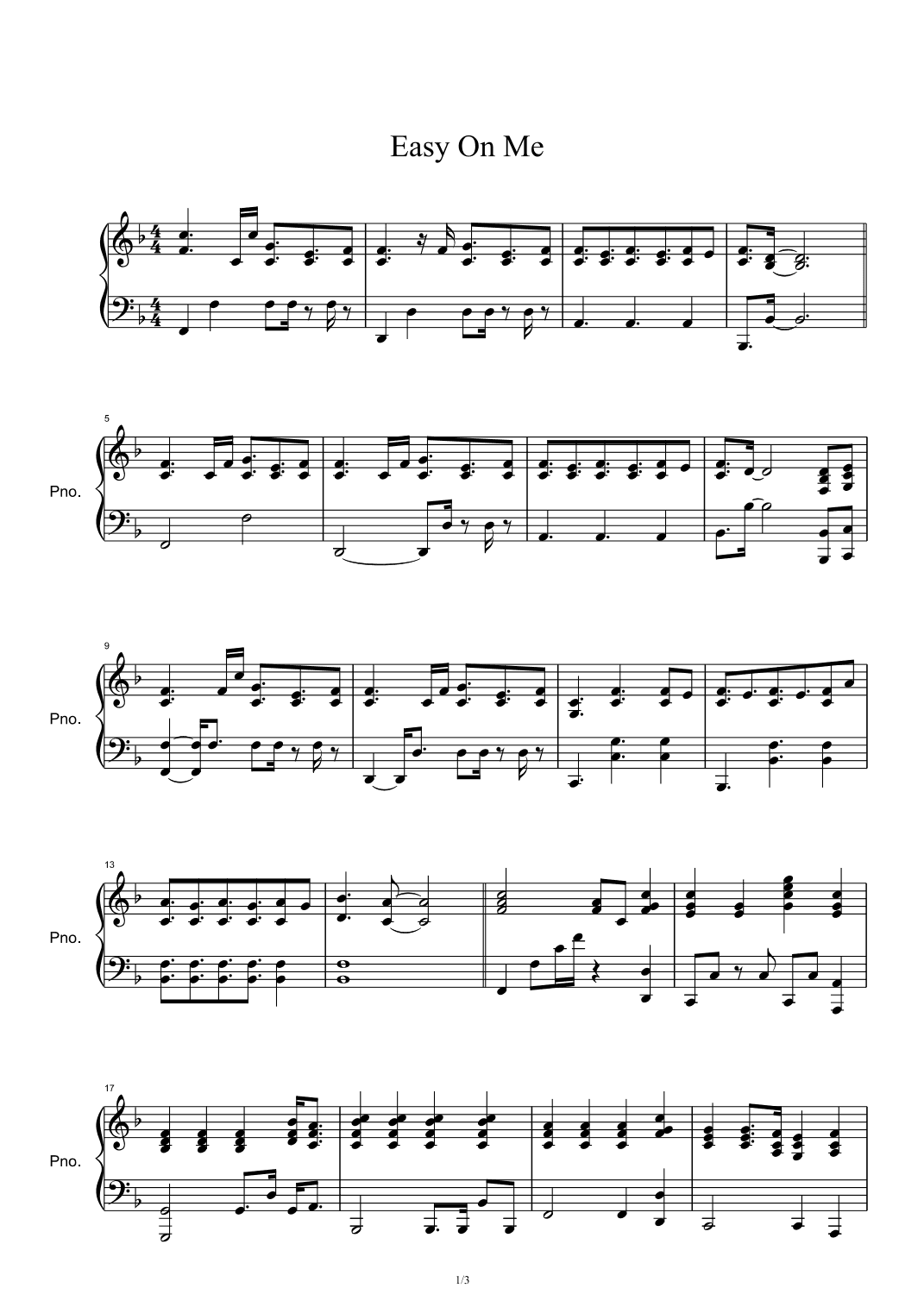 Easy On Me (arr. Adele Adkins)