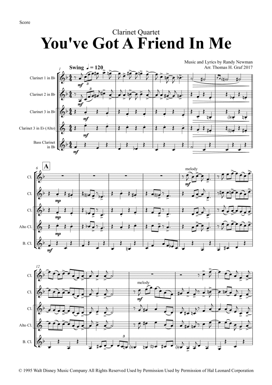 You've Got A Friend In Me (arr. Thomas Graf)