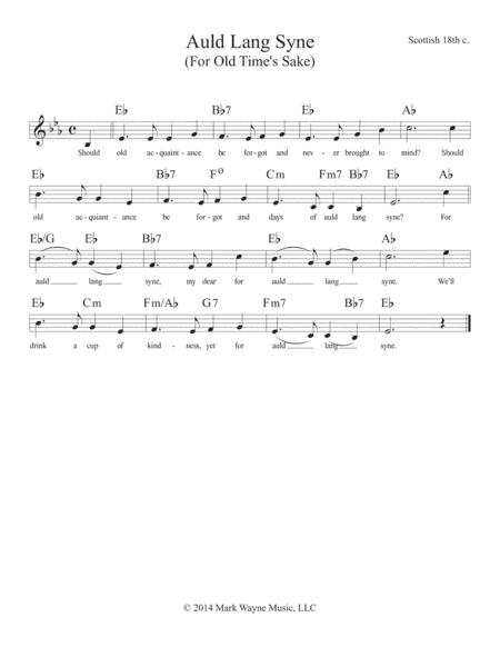Auld Lang Syne (arr. Mark Huxhold)