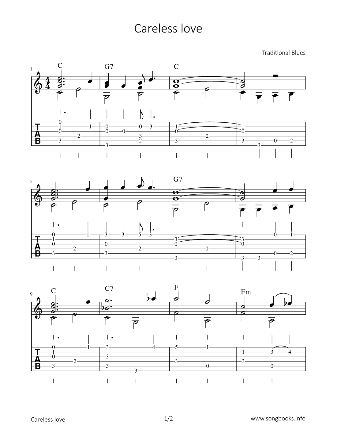 Careless love (arr. Bettina Schipp)
