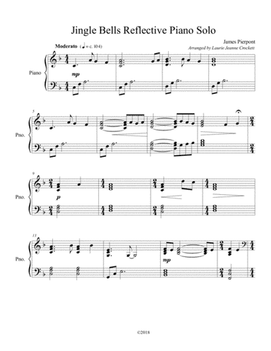 Jingle Bells Reflective Piano Solo (arr. Laurie Jeanne Crockett)