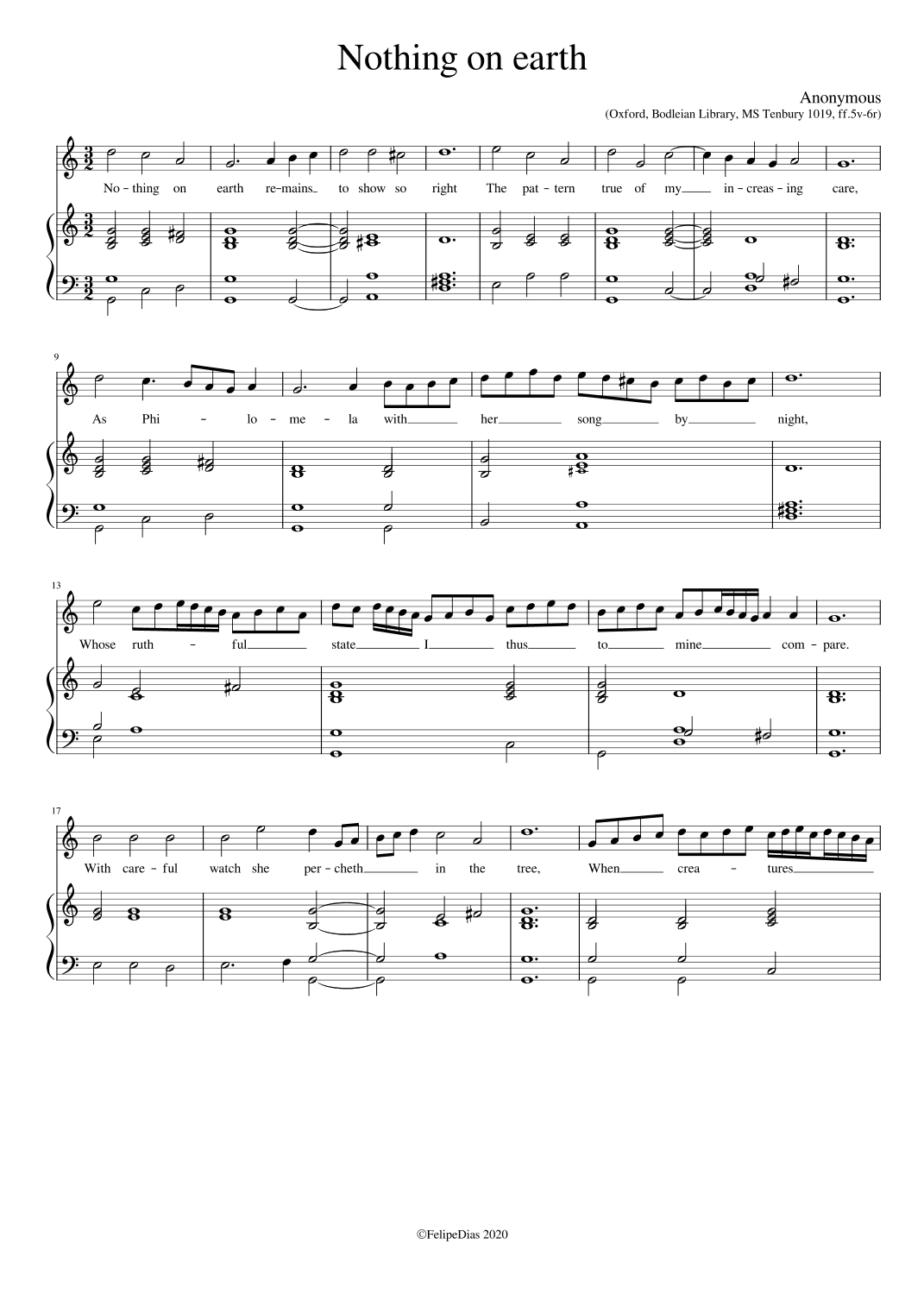 Nothing on earth (arr. Early Music Scores)