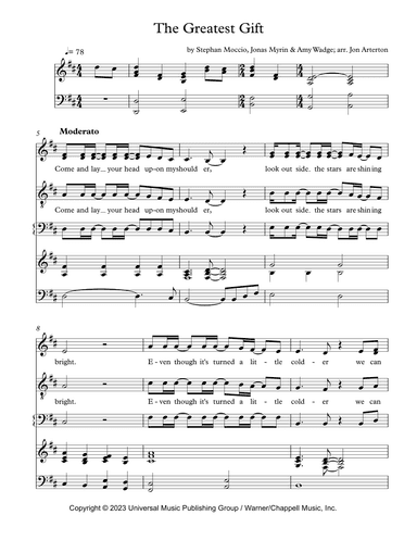 The Greatest Gift (arr. Jon Arterton)