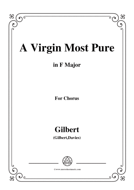 Gilbert-Christmas Carol,A Virgin Most Pure,in F Major (arr. MSM)