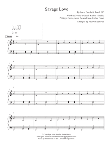 Savage Love (arr. Paul van der Plas)