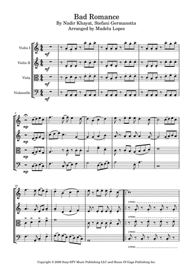 Bad Romance (arr. Madelu Lopes)