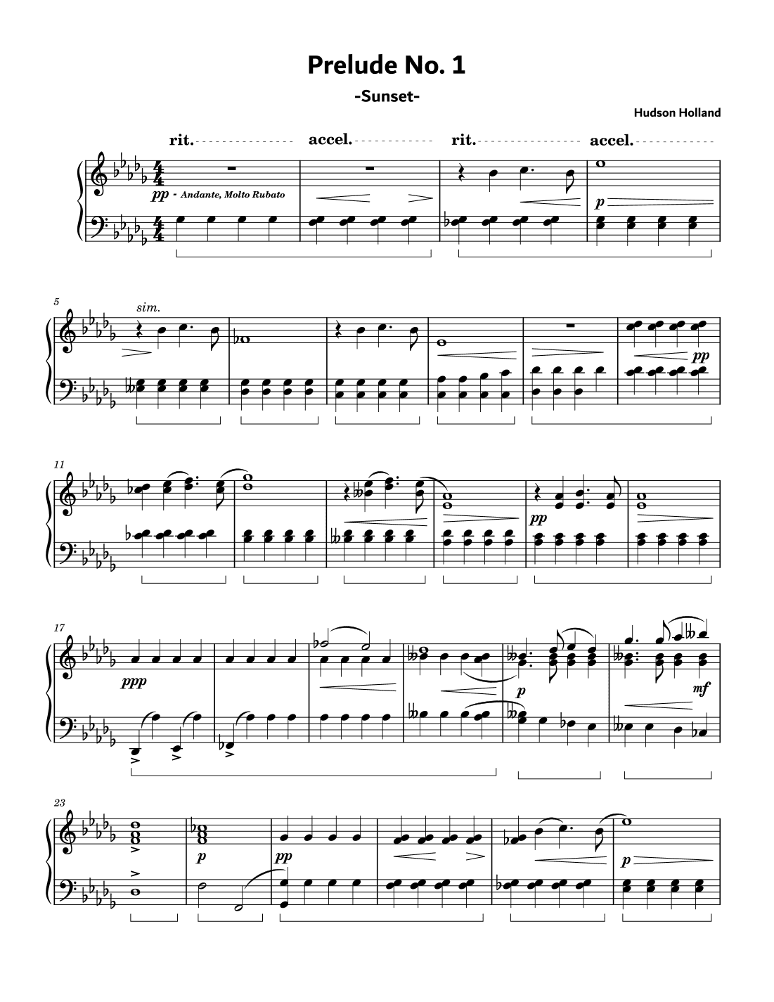 Prelude No. 1 - Sunset