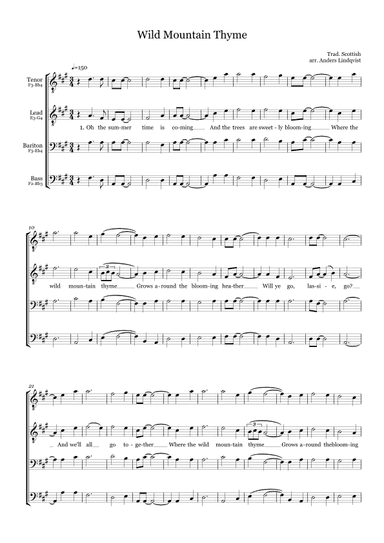 Wild Mountain Thyme (arr. Anders Lindqvist)