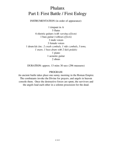 Phalanx: First Battle, First Eulogy