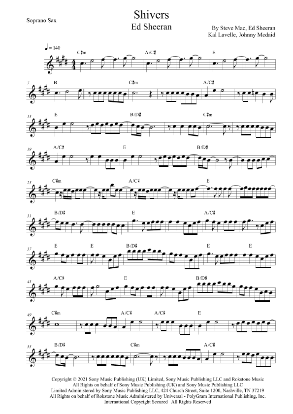 Shivers (arr. Leo Silva)
