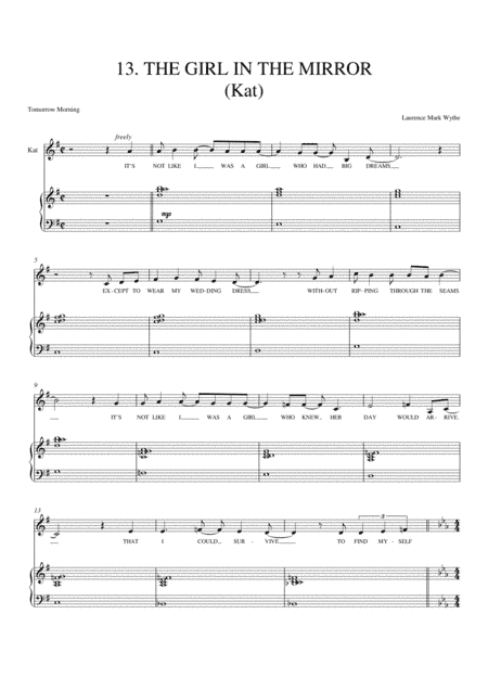 The Girl in the Mirror (from 'Tomorrow Morning')