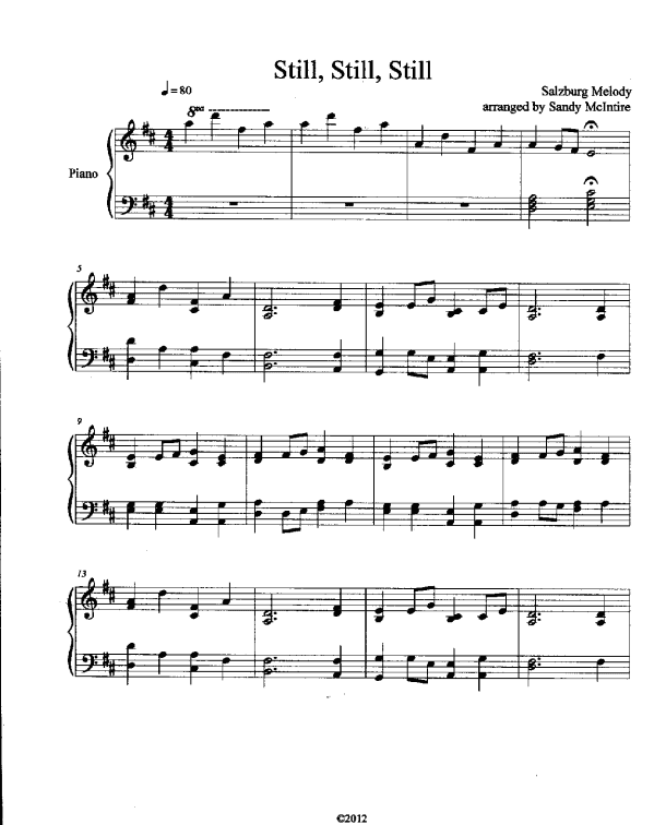 Still, Still, Still (arr. Sandy McIntire)