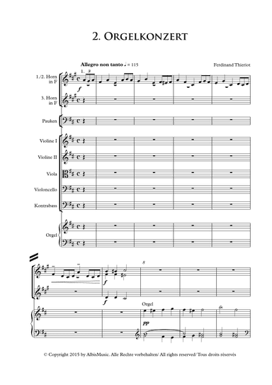 Concerto for Organ No. 2, D-Major - Score Only
