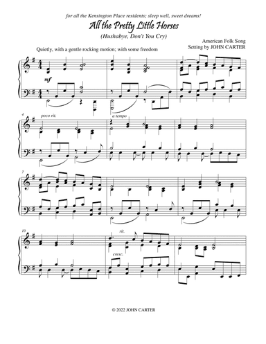 All the Pretty Little Horses (arr. John Carter)