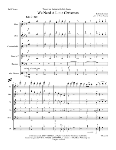 We Need A Little Christmas (arr. John Hoesly)