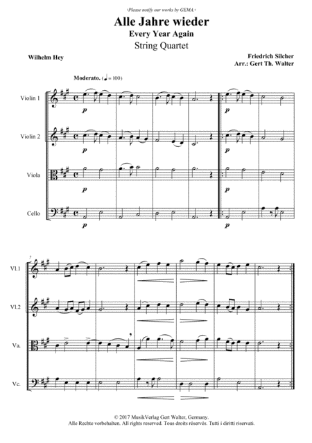 Every Year Again (arr. Gert Th. Walter)