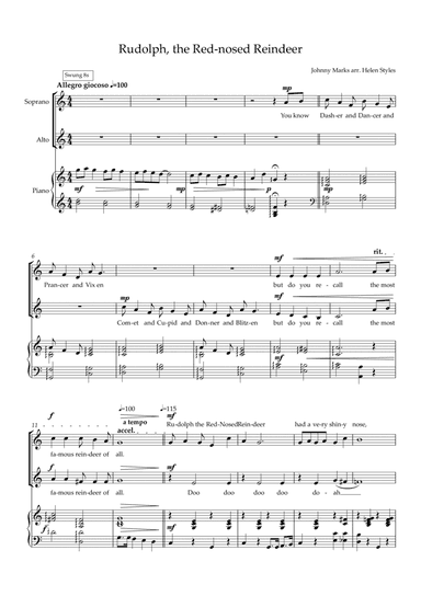 Rudolph The Red-nosed Reindeer (arr. Helen Styles)