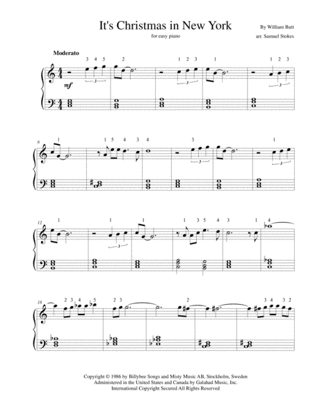 It's Christmas In New York (arr. Samuel Stokes)