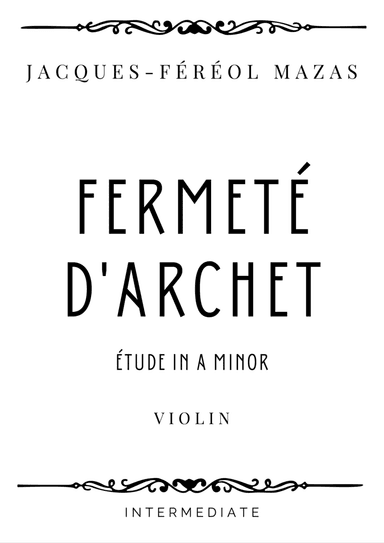 Mazas - Fermeté d'archet (Study in A minor) - Intermediate (arr. Piacere Music Sheets)