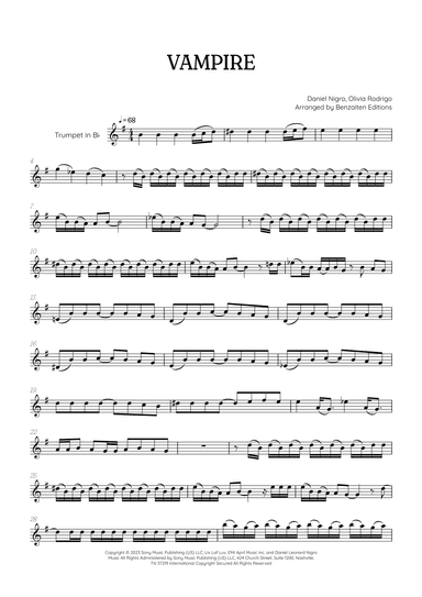 Vampire (arr. Benzaiten Editions)