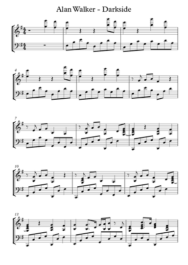 Darkside (arr. Alan Walker)